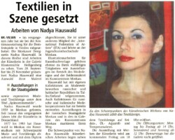 Textilien in Szene gesetzt