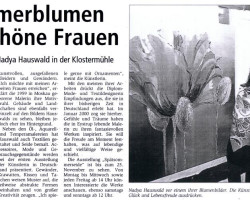 Sommerblumen und schöne Frauen